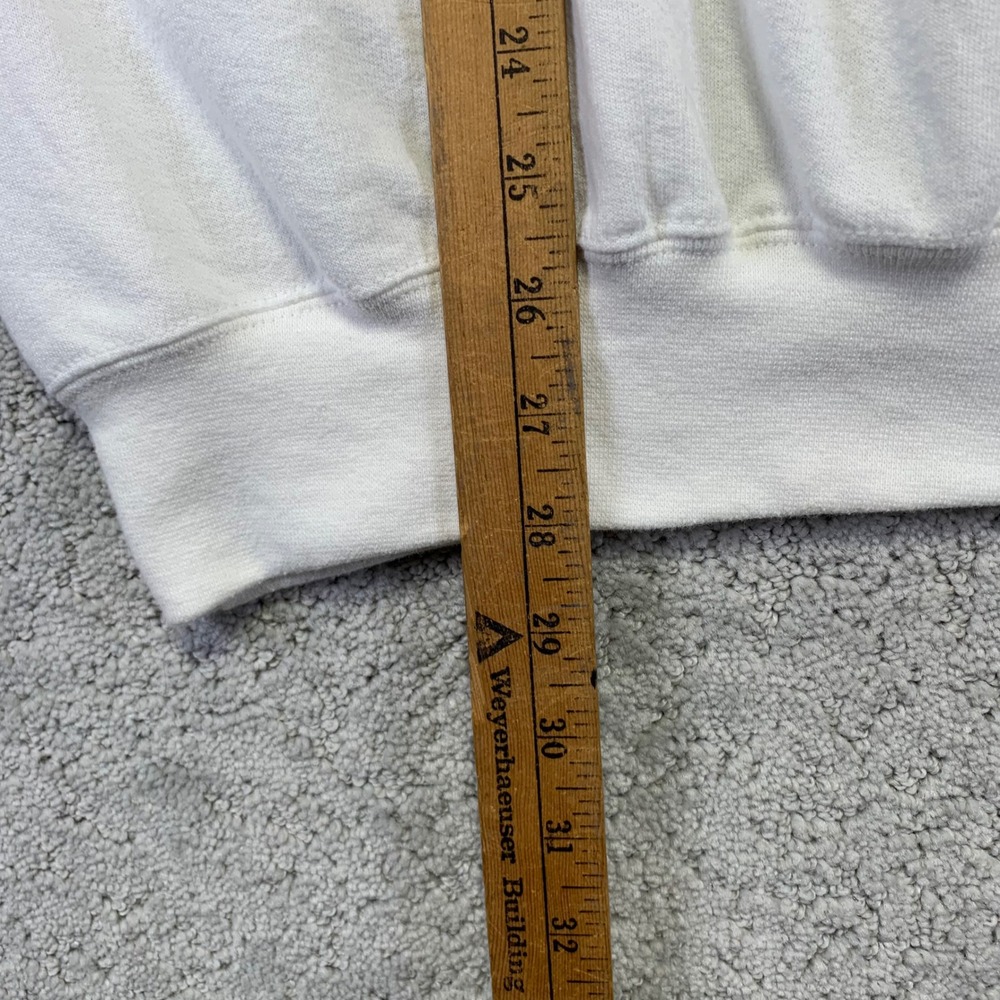 Vintage Aloha Hawaii Sweatshirt Sz Medium White Embroidered‎ Pullover Gildan 90s - Picture 12 of 14